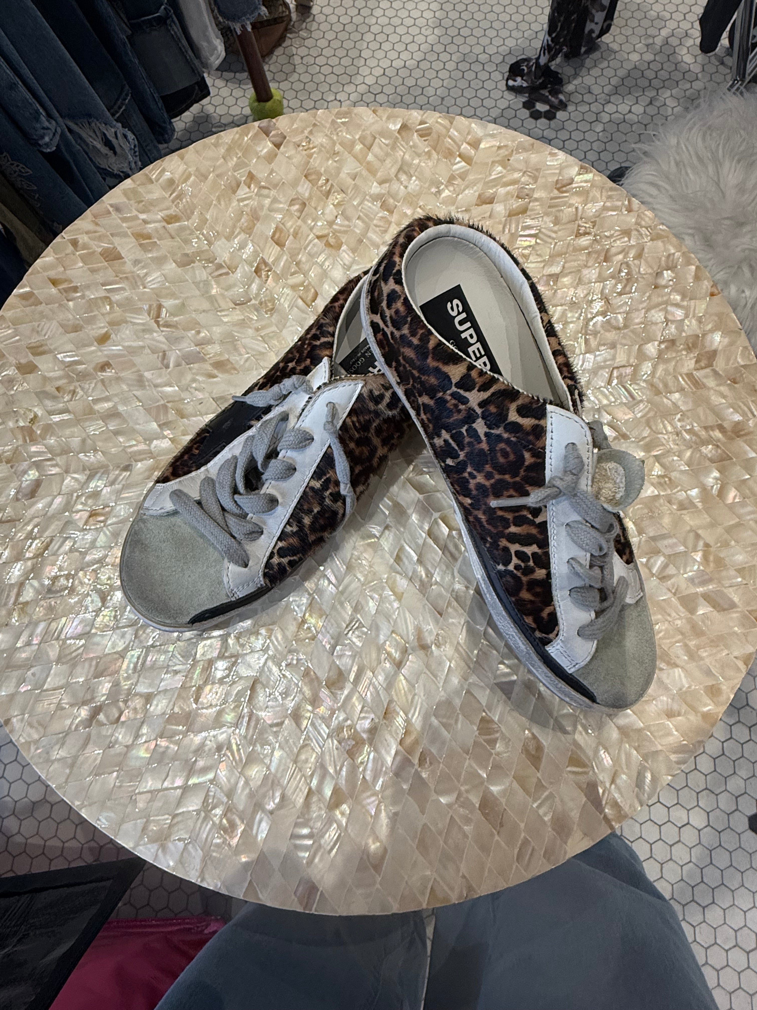 Golden Goose Super-Star mule leopard sneaker size 37