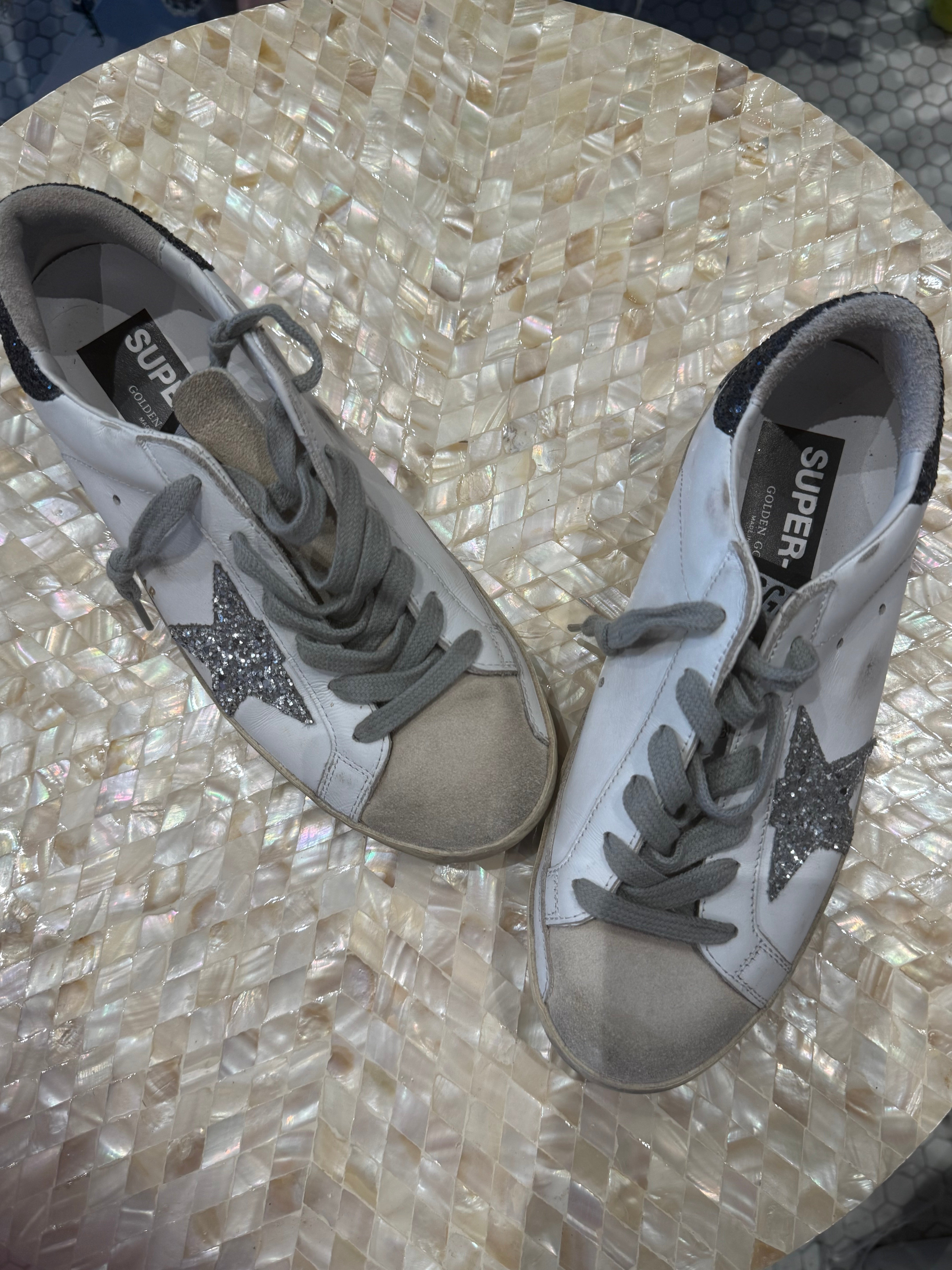 Golden goose super-star sneakers white size 37