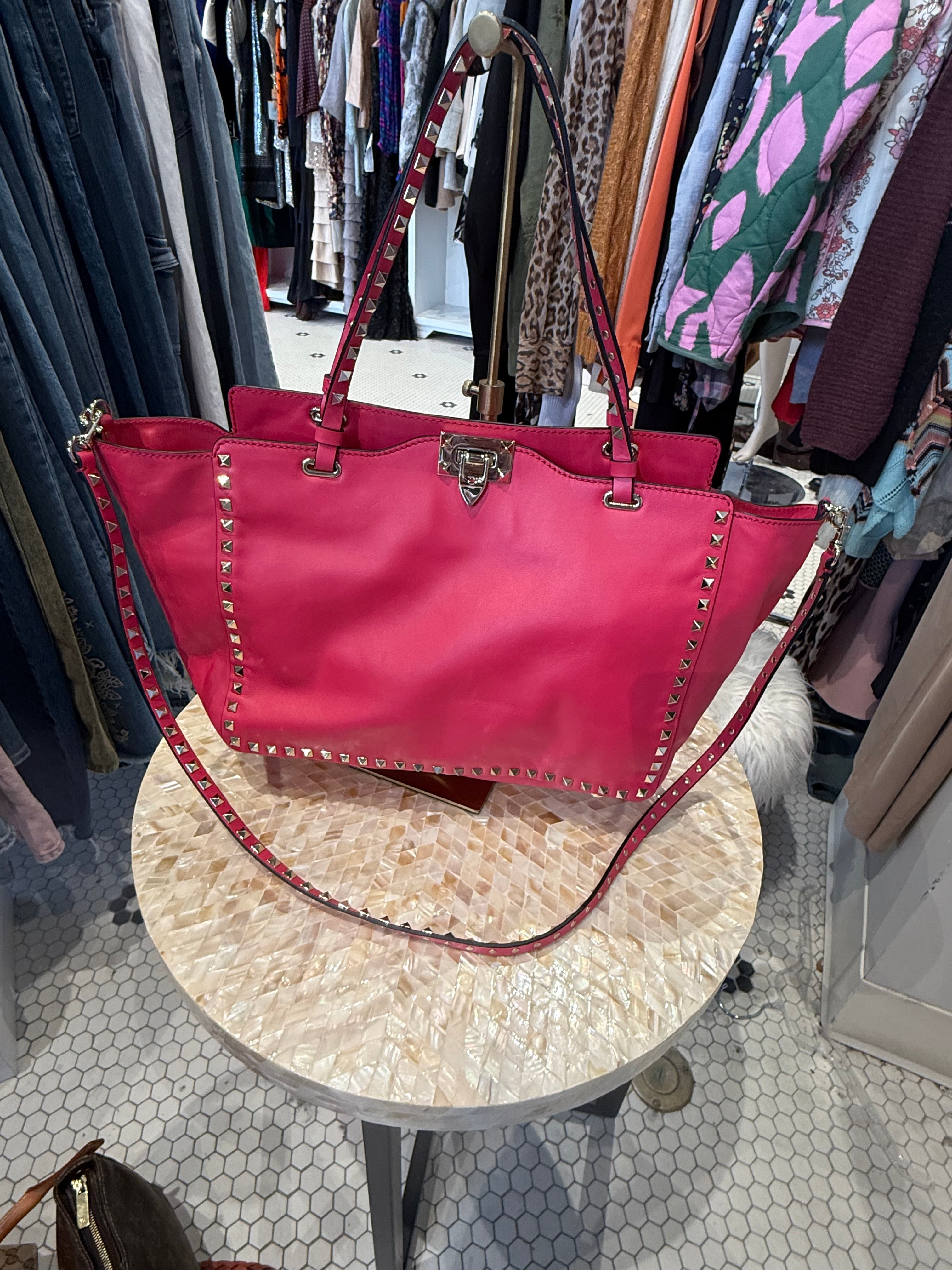 Pink Valentino Rockstud handbag