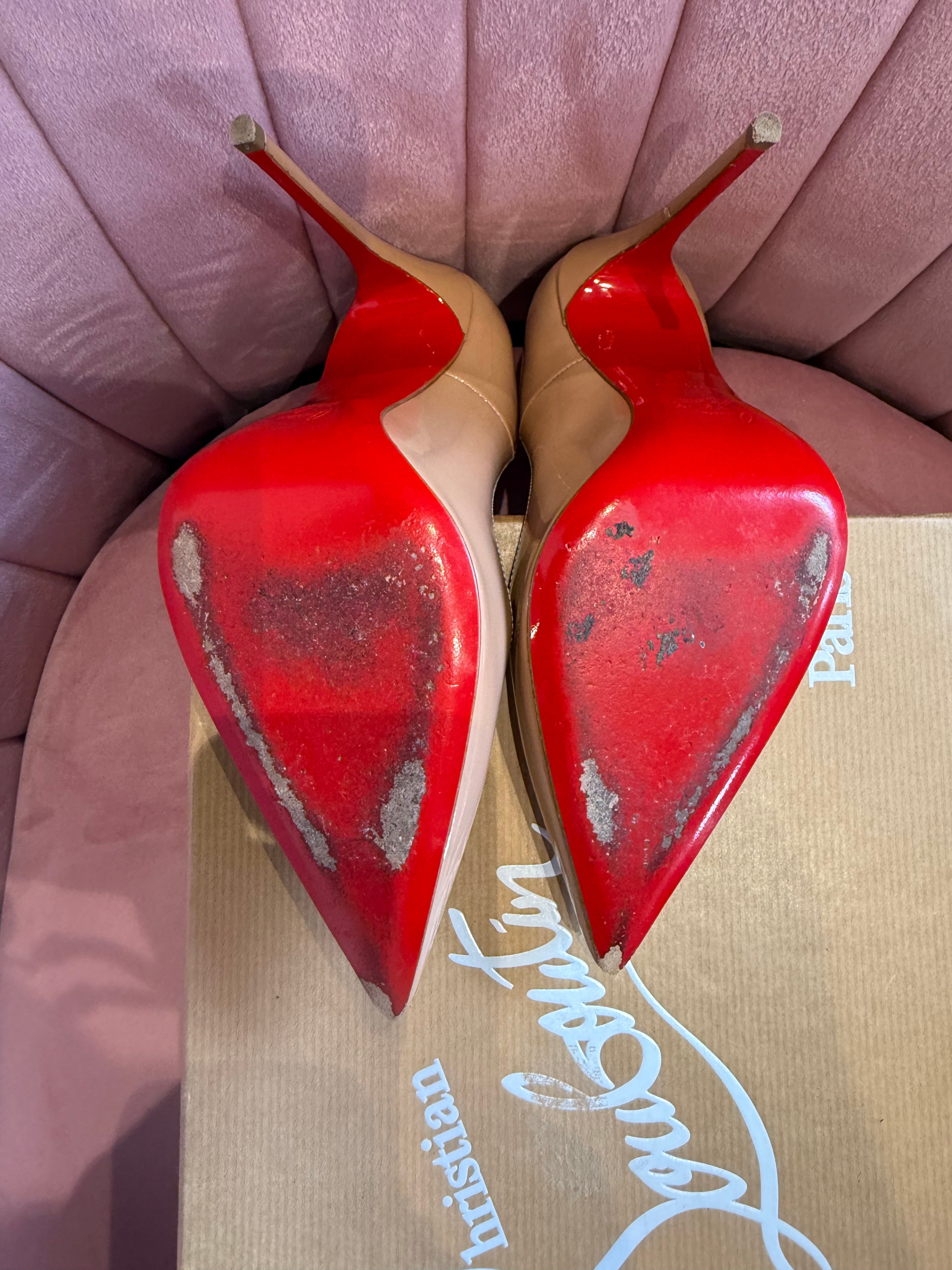 Christian Louboutin nude heels size 36