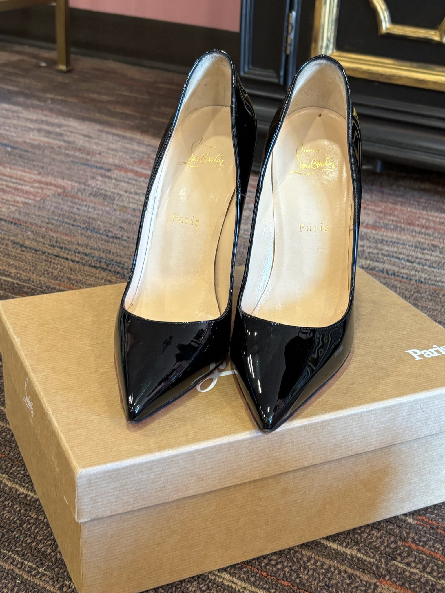 Christian Louboutin So Kate 120 Black Patent heels size 39