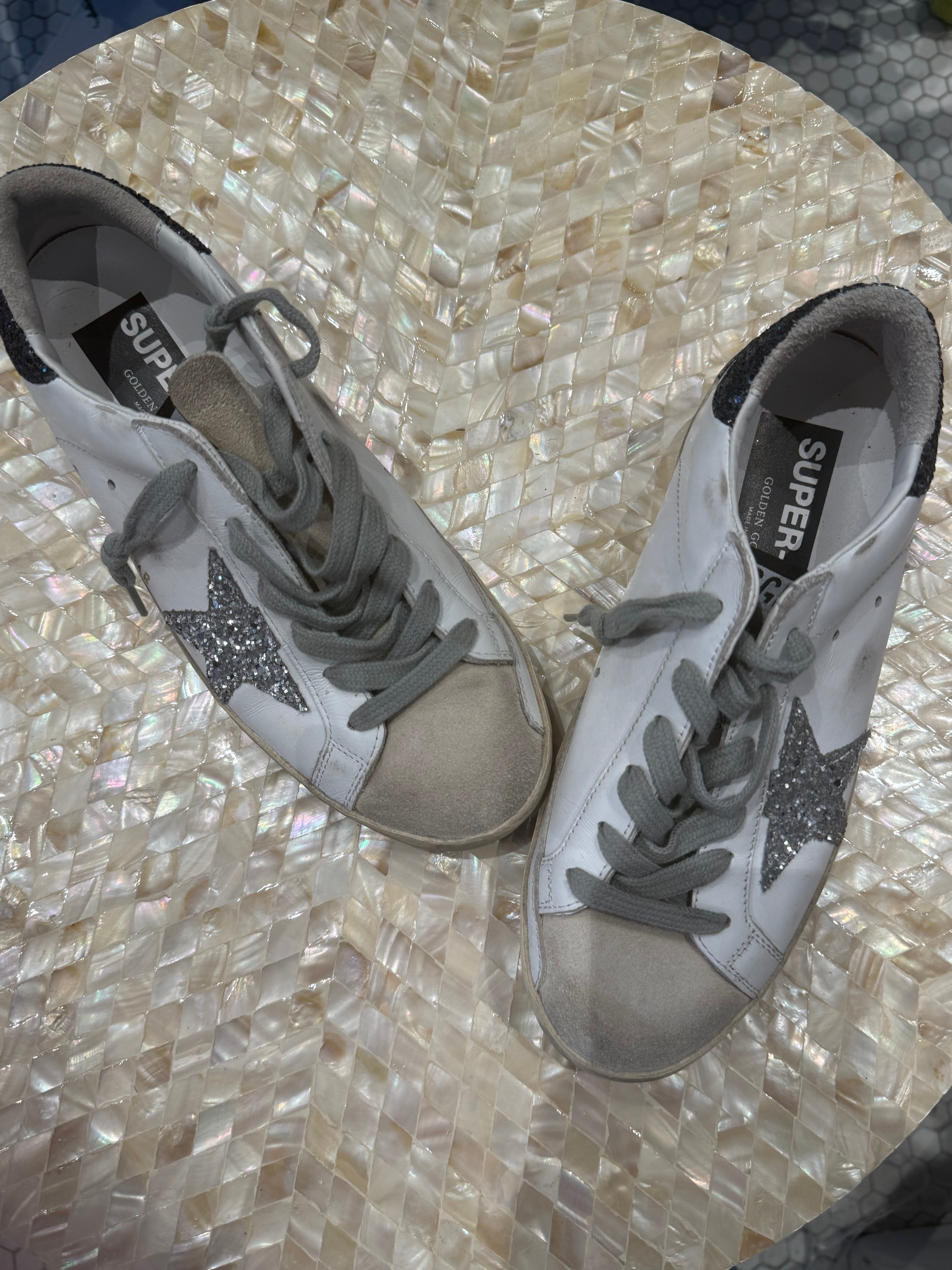 Golden goose super-star sneakers white size 37