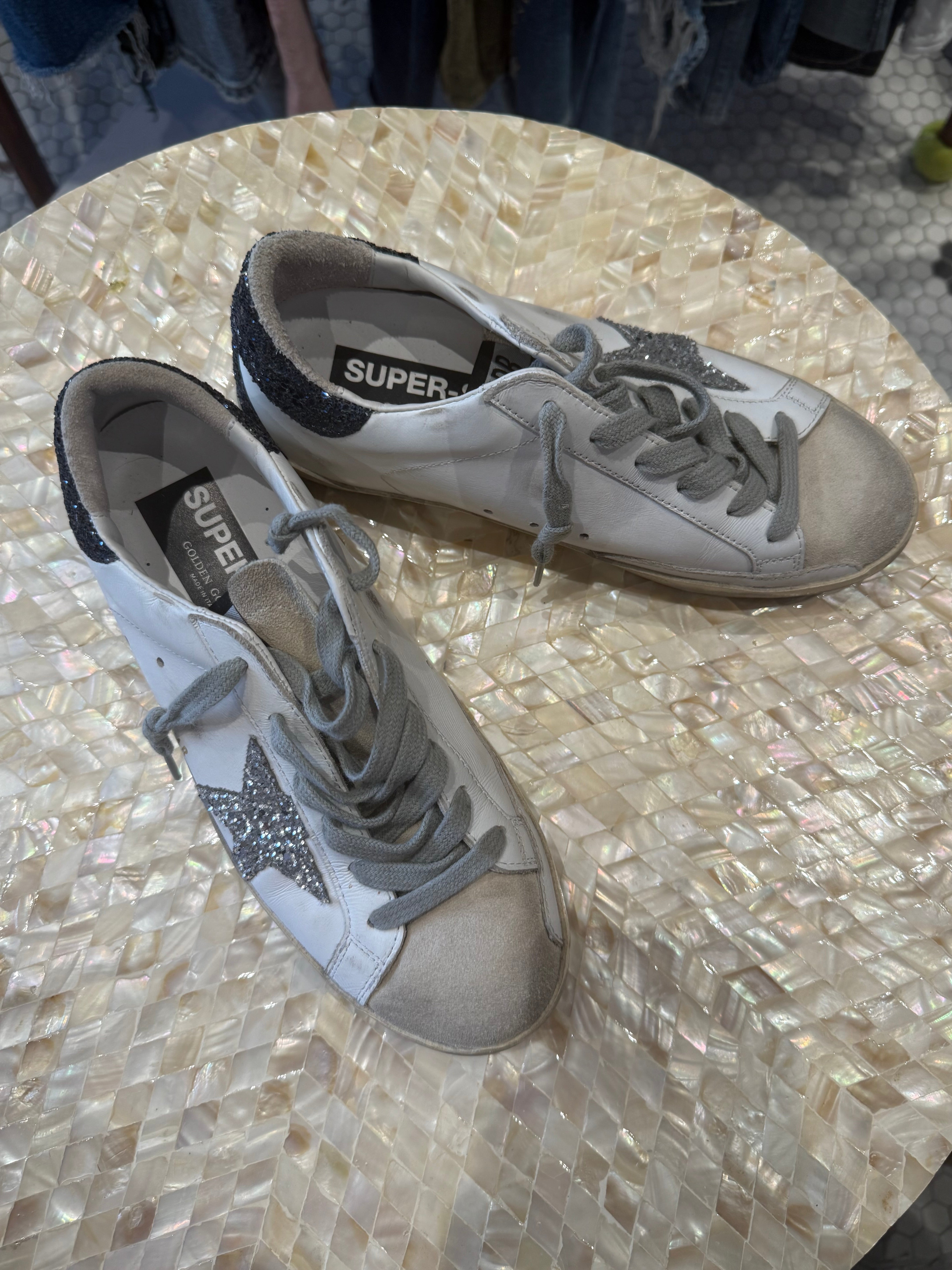 Golden goose super-star sneakers white size 37