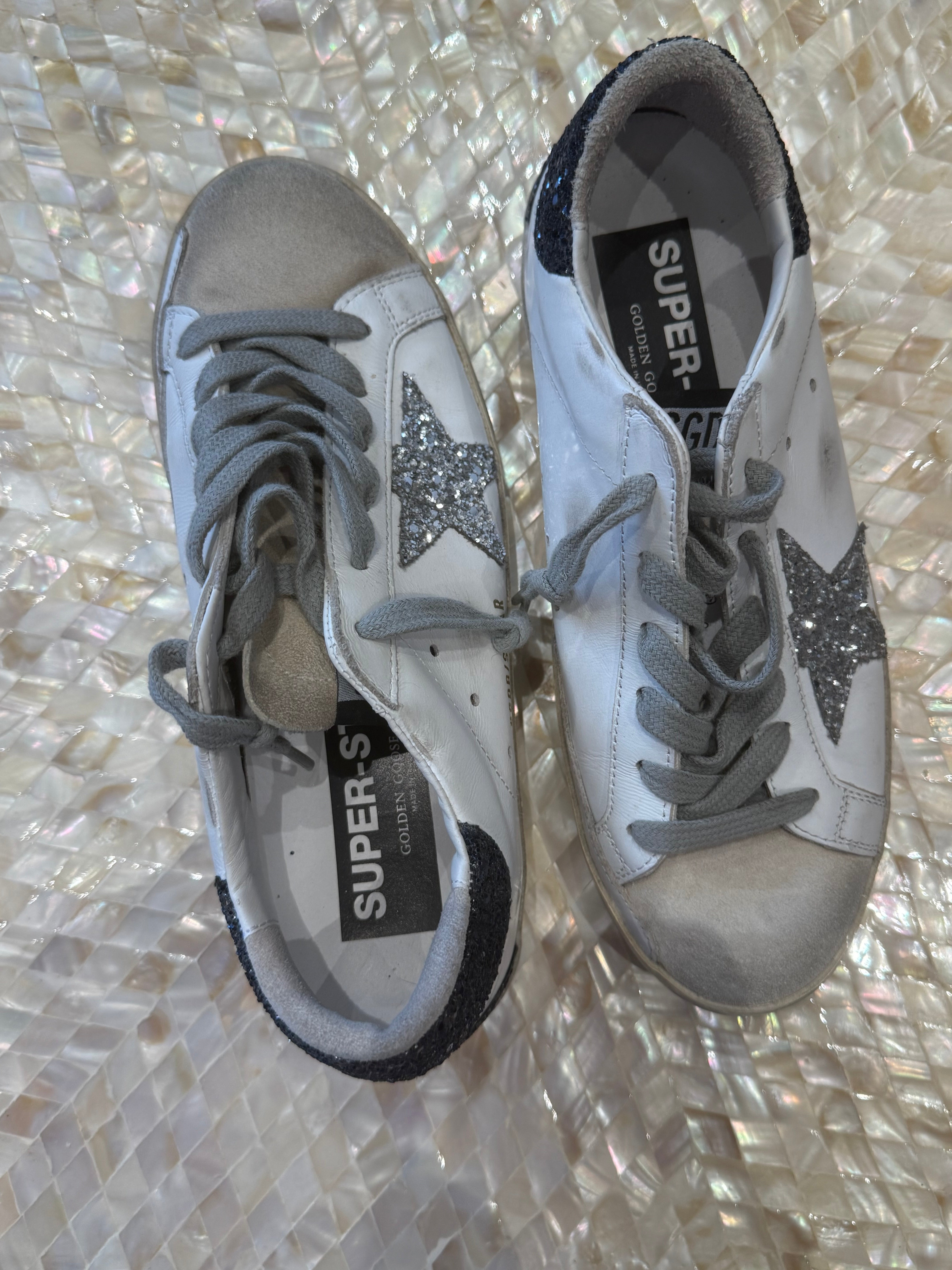 Golden goose super-star sneakers white size 37