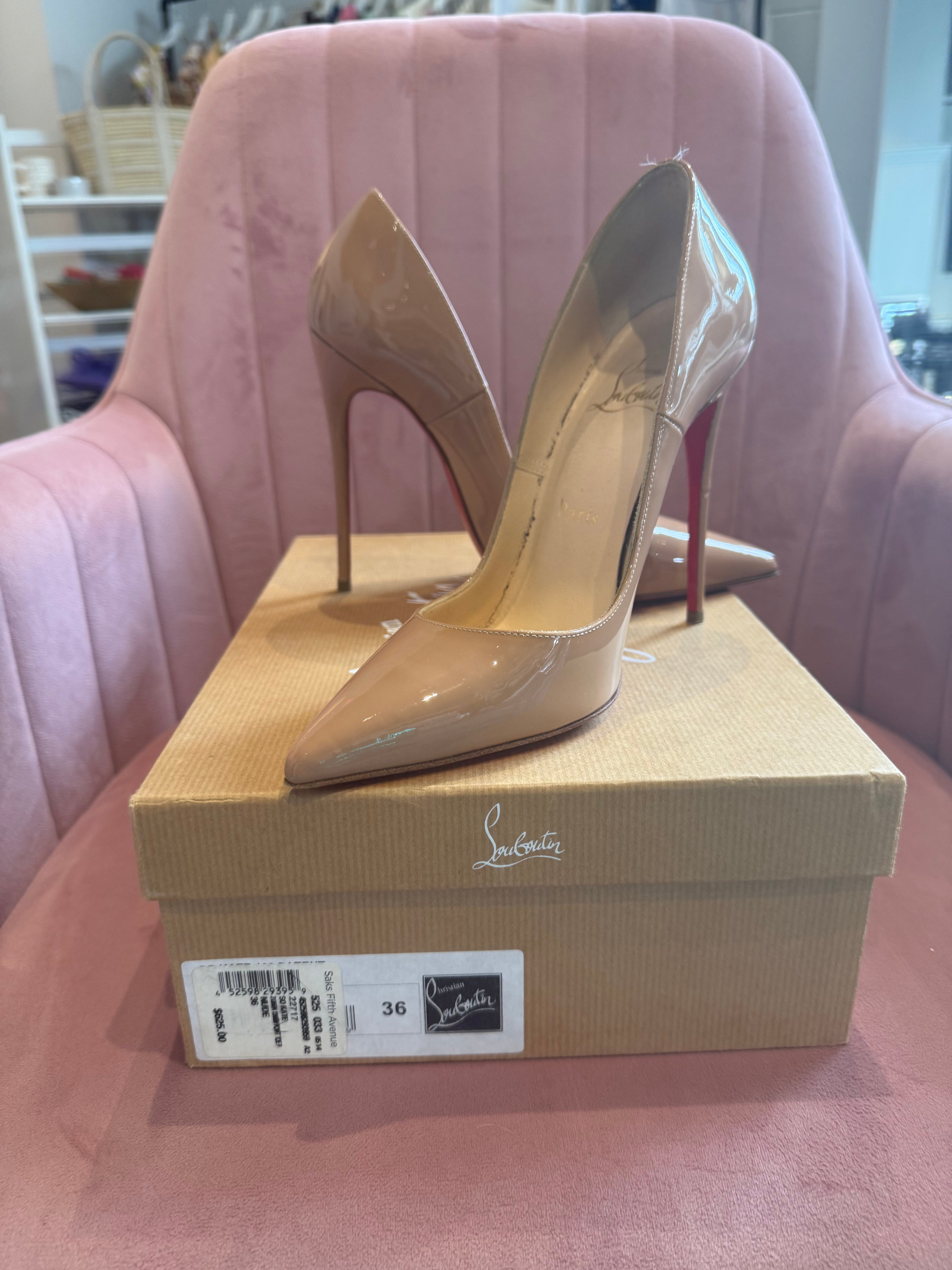 Christian Louboutin nude heels size 36