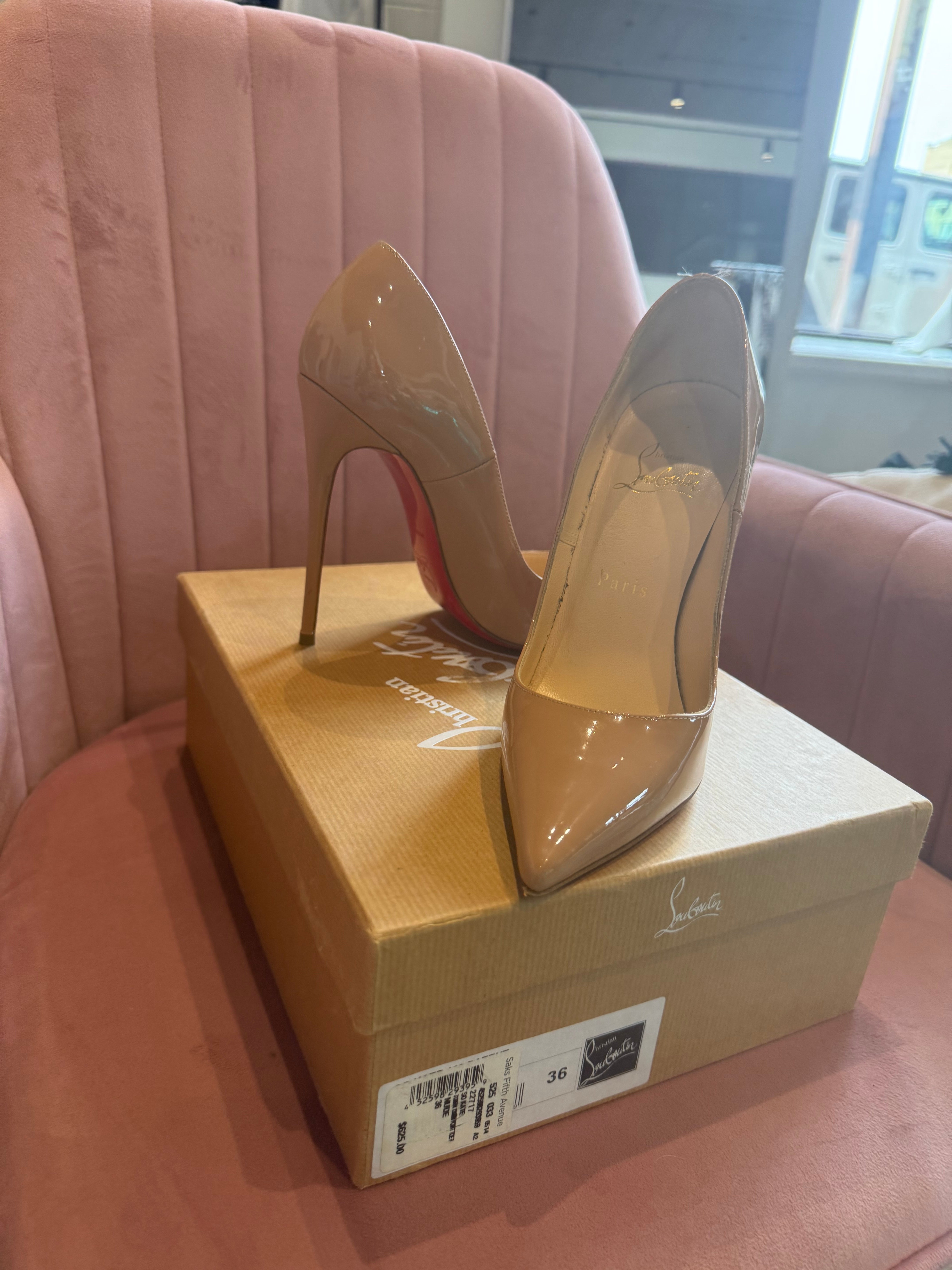 Christian Louboutin nude heels size 36
