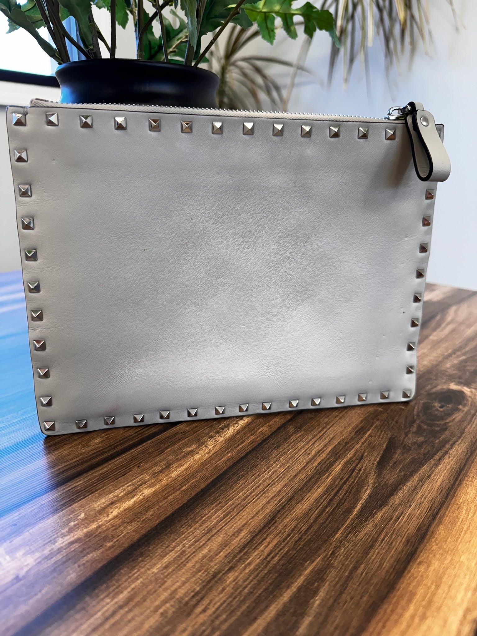 Valentino silver clutch