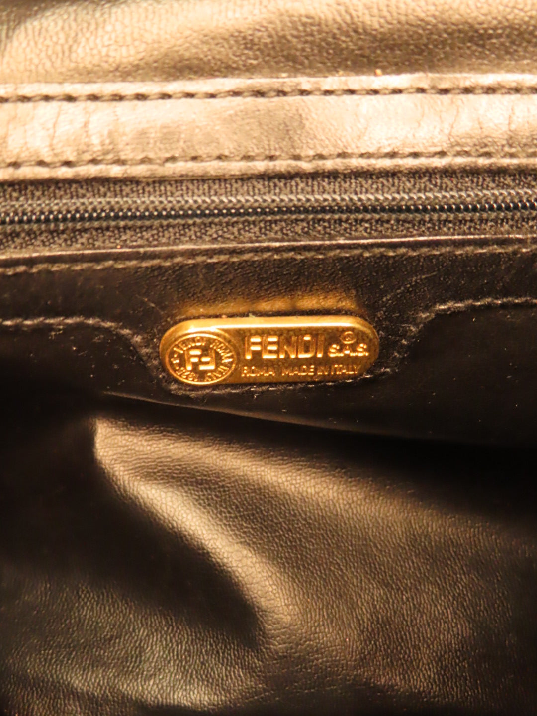 Vintage Fendi Black Crossbody Bag