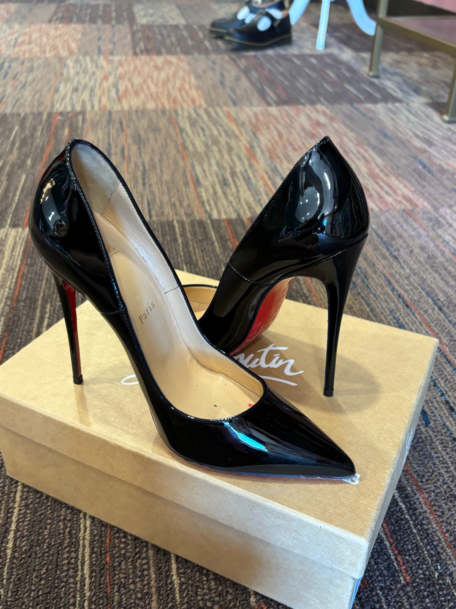 Christian Louboutin So Kate 120 Black Patent heels size 39
