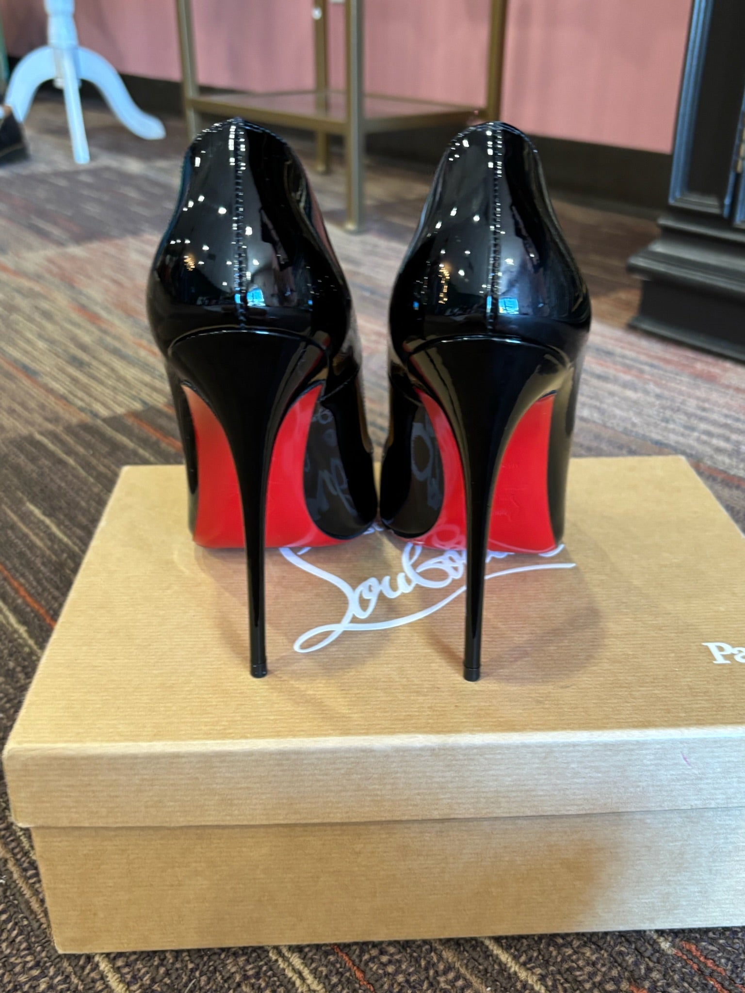 Christian Louboutin So Kate 120 Black Patent heels size 39
